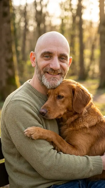 Un moment de proximité avec un chien